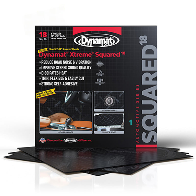 DYNAMAT XTREME SQUARED SOUND DEADENING (457MM x 457MM 1.72MM 1 INCH CUTTING GRID) 8 SHEET PACK