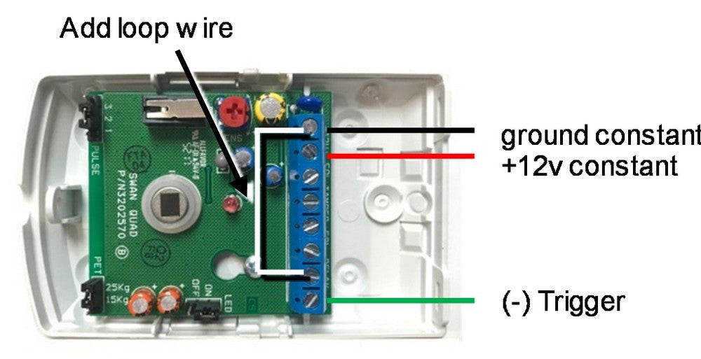 AVS PIR MOTION SENSOR NORMALLY OPEN CONTACTS