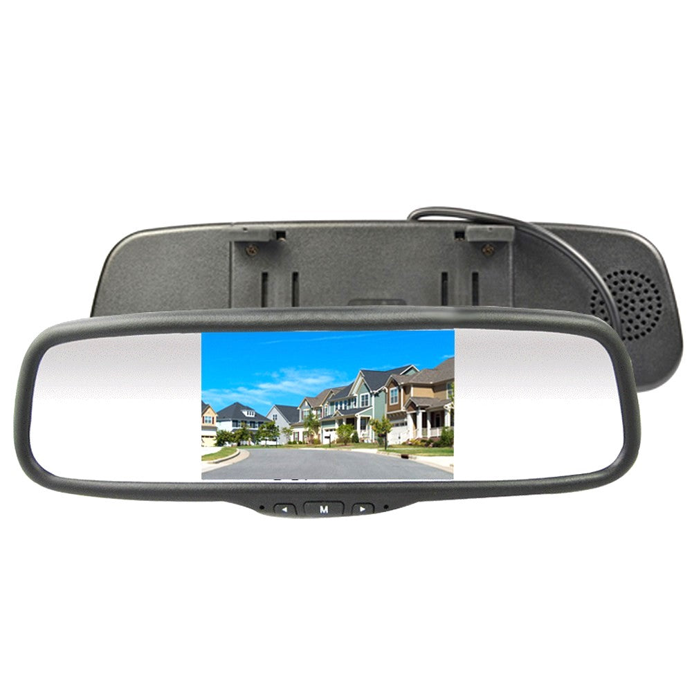 AVS 5" CLIP ON REAR VIEW MIRROR RCA LCD MONITOR UNIVERSAL