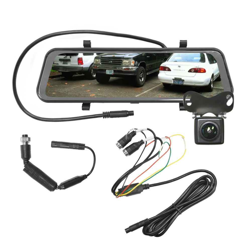 AVS 8.8" AHD 720P CLIP ON REAR VIEW FULL SCREEN MIRROR KIT WITH AHD CAMERA