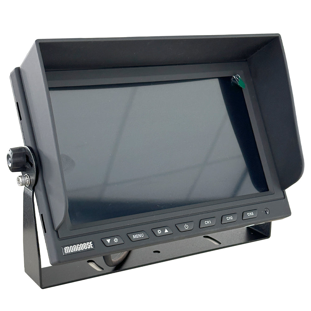 MONGOOSE 9" AHD 1080p  - REAR VIEW MONITOR  - 3 CAMERA INPUT