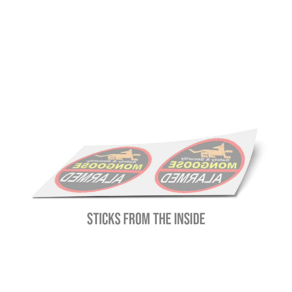 SET OF TWO MONGOOSE INTERNAL WINDOW STICKERS