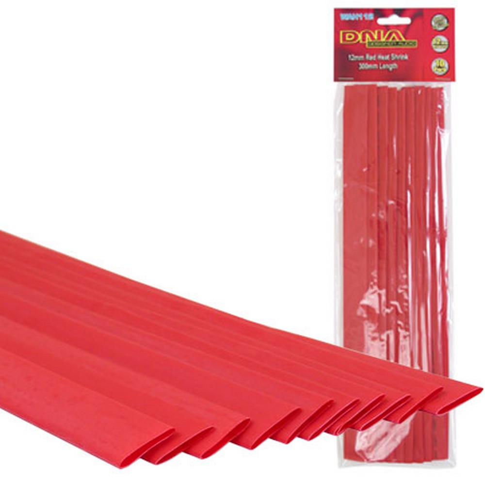 HEATSHRINK 12MM RED (10 PACK)